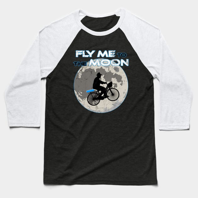 Fly me to the Moon Baseball T-Shirt by NicGrayTees